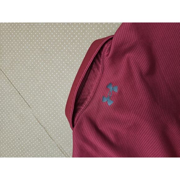 Under Armor Polo Shirt Size Medium Short Sleeve Golf Button Up - Picture 10 of 10